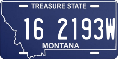 MT license plate 162193W