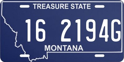 MT license plate 162194G