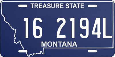 MT license plate 162194L
