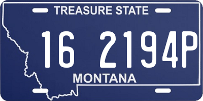 MT license plate 162194P