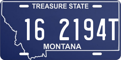 MT license plate 162194T