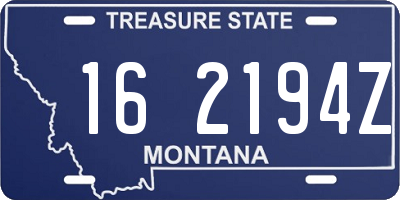 MT license plate 162194Z