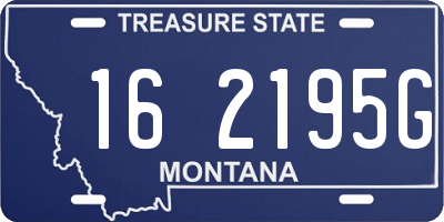 MT license plate 162195G