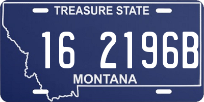 MT license plate 162196B