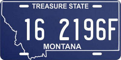 MT license plate 162196F