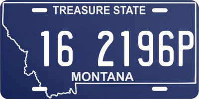 MT license plate 162196P