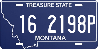 MT license plate 162198P