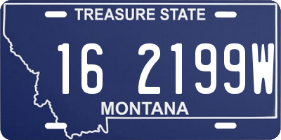 MT license plate 162199W