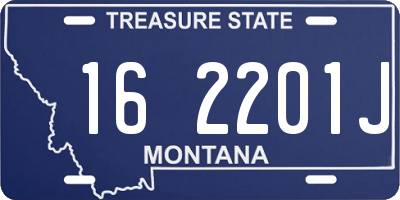 MT license plate 162201J