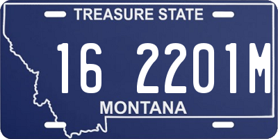 MT license plate 162201M