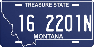 MT license plate 162201N