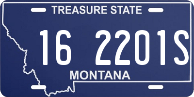 MT license plate 162201S