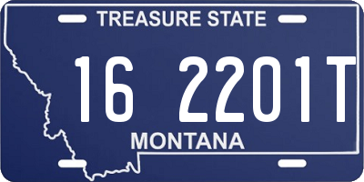 MT license plate 162201T