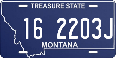 MT license plate 162203J