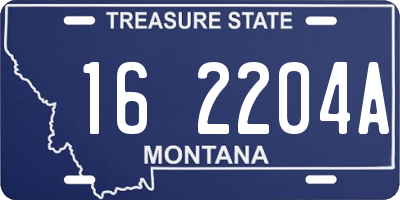 MT license plate 162204A