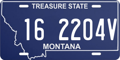 MT license plate 162204V