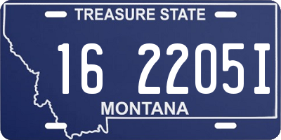 MT license plate 162205I