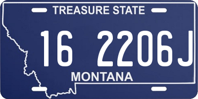 MT license plate 162206J