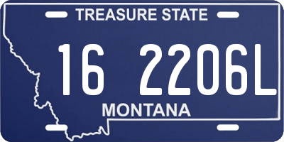 MT license plate 162206L