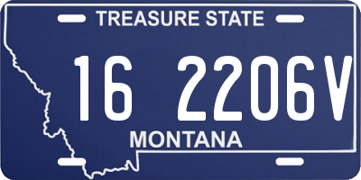 MT license plate 162206V