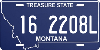 MT license plate 162208L