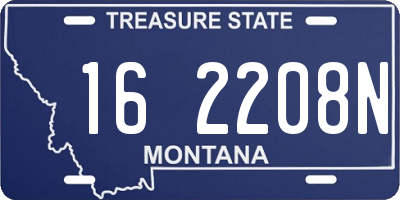 MT license plate 162208N
