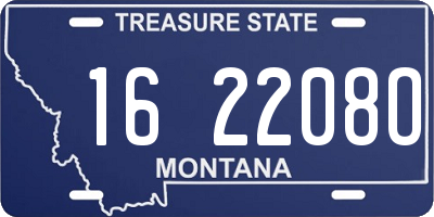 MT license plate 162208O