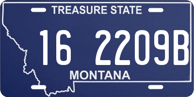 MT license plate 162209B