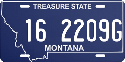 MT license plate 162209G
