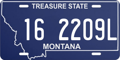 MT license plate 162209L