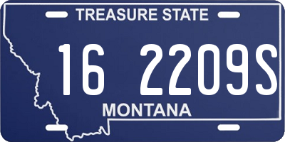 MT license plate 162209S