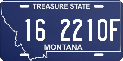 MT license plate 162210F