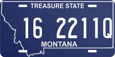 MT license plate 162211Q