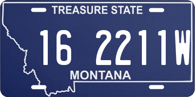 MT license plate 162211W