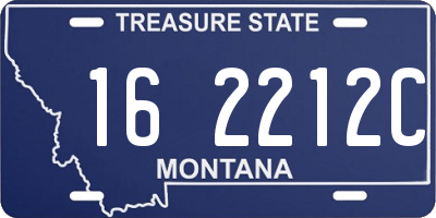 MT license plate 162212C