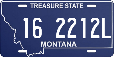 MT license plate 162212L