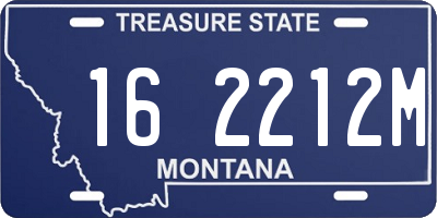MT license plate 162212M