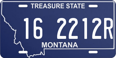 MT license plate 162212R