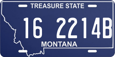 MT license plate 162214B