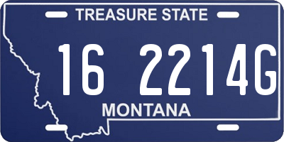 MT license plate 162214G