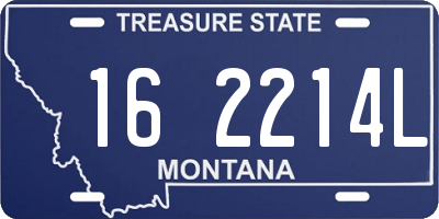 MT license plate 162214L