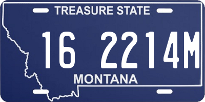 MT license plate 162214M