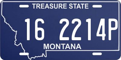 MT license plate 162214P
