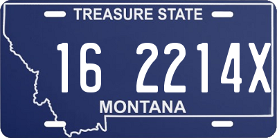 MT license plate 162214X