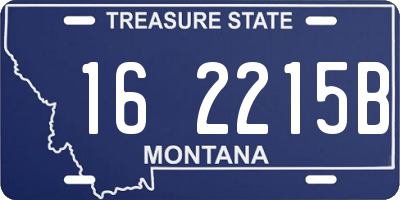 MT license plate 162215B