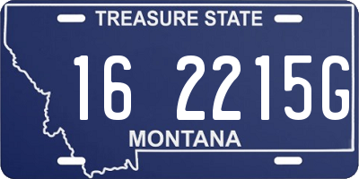 MT license plate 162215G