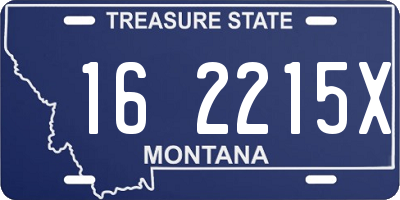 MT license plate 162215X