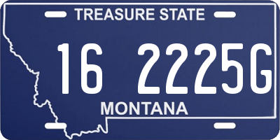 MT license plate 162225G