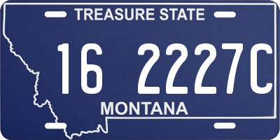 MT license plate 162227C