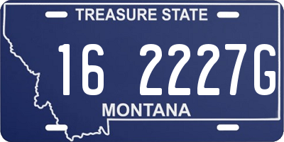 MT license plate 162227G